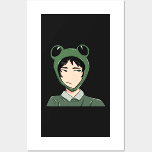 Akaashi in a frog hat Posters and Art